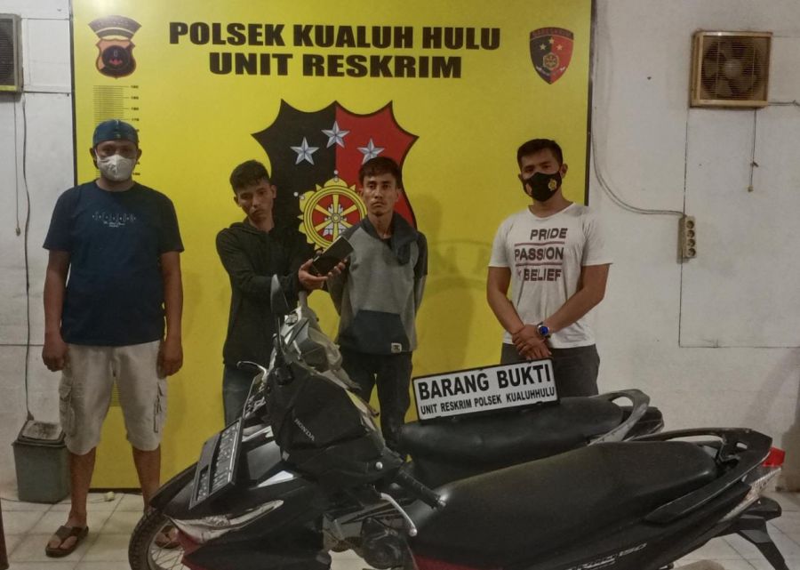2 Pelaku Pencurian Pemberatan Sepeda motor diringkus Reskrim Polsek Kualuh Hulu
