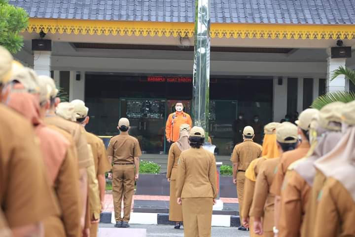 Apel Gabungan di Kantor Bupati Labura