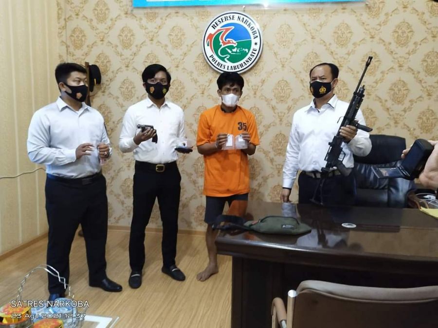 Bandar Sabu Bersenpi Diringkus Polres Labuhanbatu