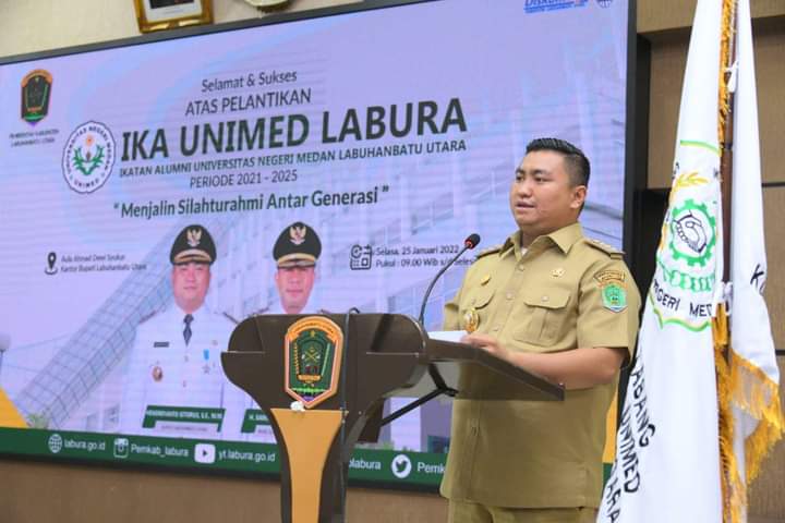 Bupati Hadiri Pelantikan Ika Unimed Labura 
