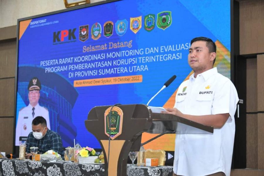 Bupati Hendriyanto Hadiri Rakor Program Pemberantasan Korupsi Terintegrasi
