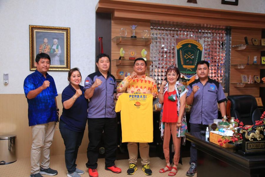 Bupati Hendriyanto Sitorus Sambut Kehadiran Ketua PERBASI Labuhanbatu