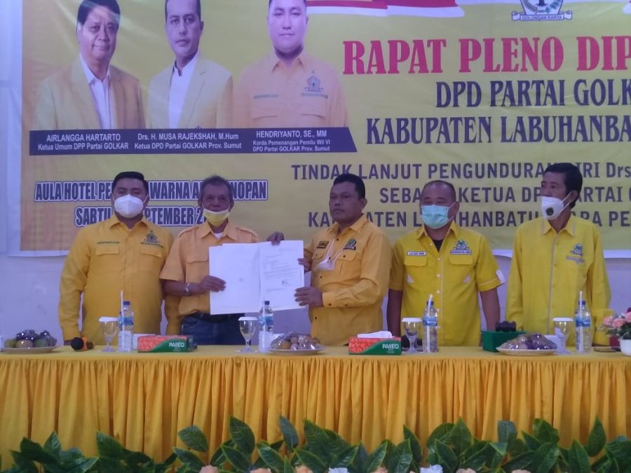 BUPATI HYS Plt ketua DPD Golkar Labura