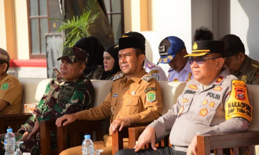 Bupati Labuhanbatu Utara Ikuti Apel Gelar Pasukan Operasi Keselamatan Toba 2025