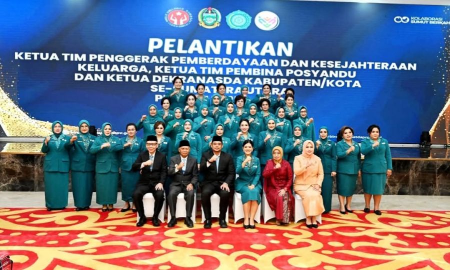 Bupati Labura Hendri Yanto Sitorus Hadiri Pelantikan Ketua TP PKK, Ketua Posyandu dan Ketua Dekranas