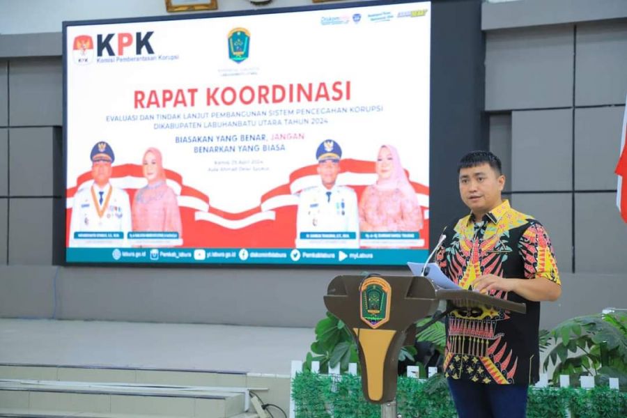 Bupati Labura Hendriyanto Sitorus Buka Acara Pencegahan Anti Korupsi di Aula Ahmad Dwi Syukur