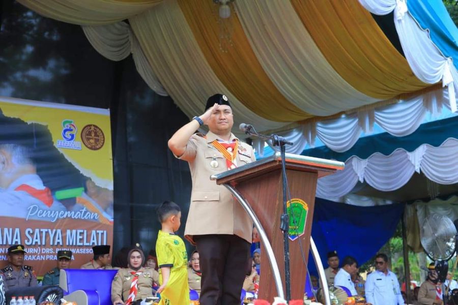 Bupati Labura Hendriyanto Sitorus Buka Gebyar Pramuka Labura ke - 8 