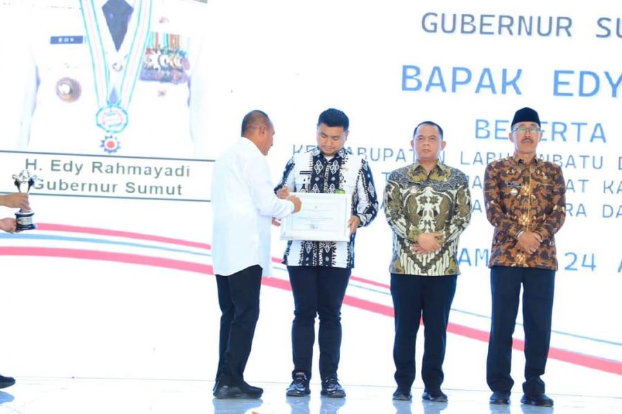 Bupati Labura Hendriyanto Sitorus Hadiri Kunker Gubsu di Labuhanbatu