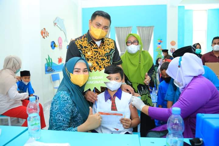 Bupati Tinjau Vaksinasi Anak di SD Majda Al Fayyadh Islamic School 