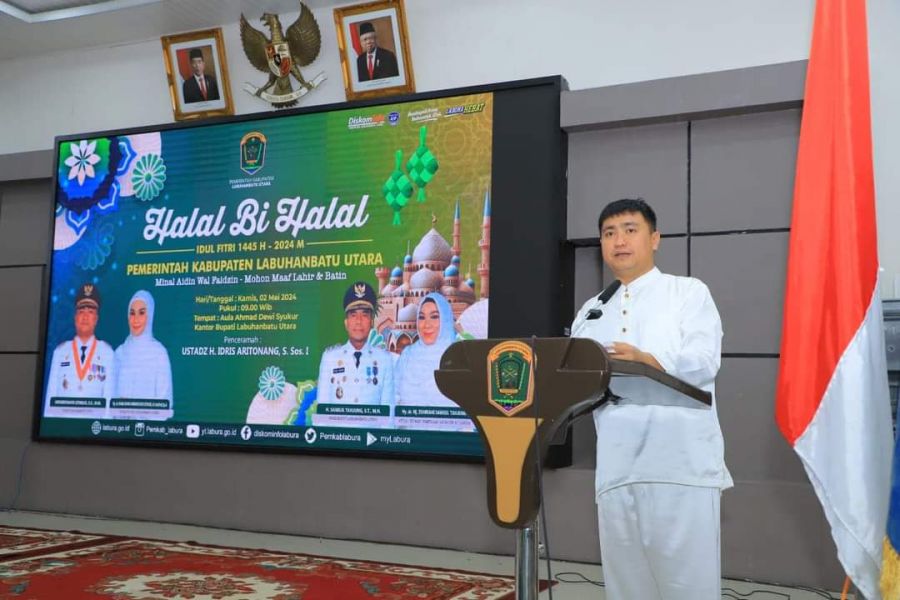 Halal Bi Halal Pemkab Labura, Bupati Ajak Masyarakat Perkokoh Silaturahmi dan Persaudaraan