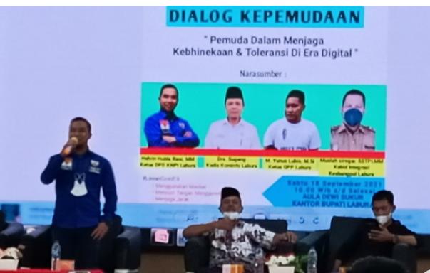 Helvin ketua DPD KNPI Labura menghadiri Acara Sapma IPK