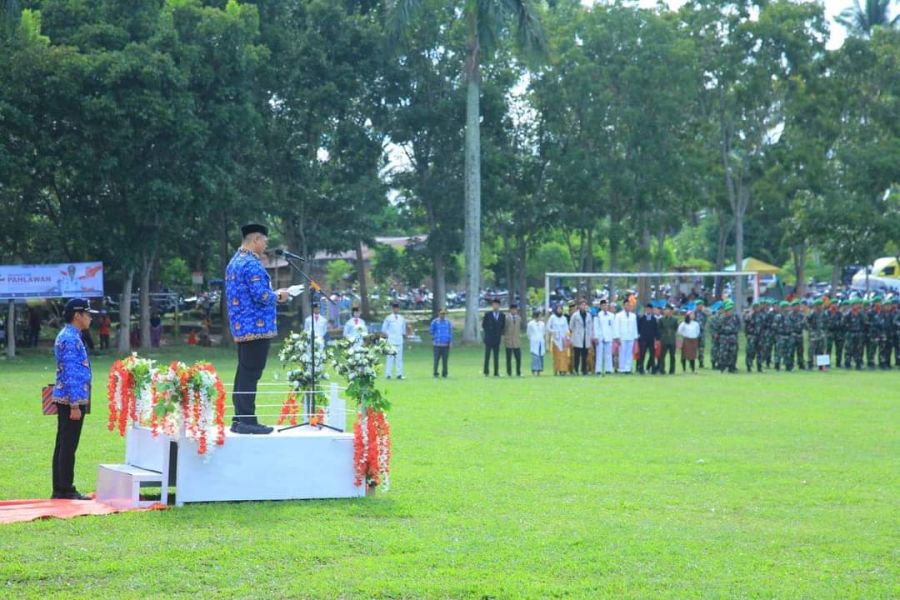 Irup Hari Pahlawan, Bupati Hendriyanto Sitorus Bacakan Teks Pidato Menteri Sosial RI