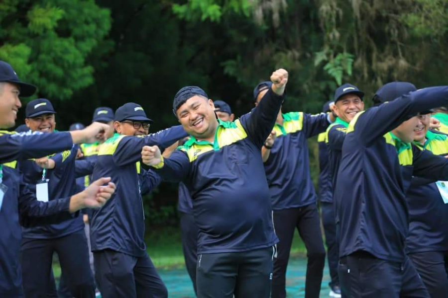 Jalin Keakraban, Pemkab Labura Gelar Senam Bersama dan Outbound