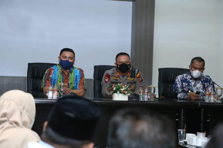 Jalin Silaturahmi, Bupati Labura Sambut Kunjungan Kapolres Baru
