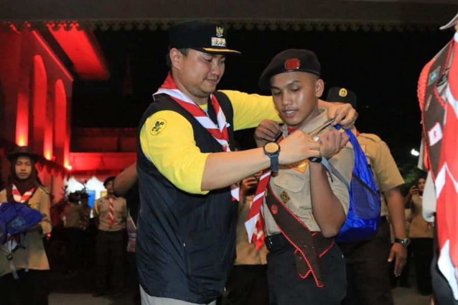 Jambore Daerah, Bupati Hendriyanto Lepas 48 Orang Kontingen Kwarcab Labura