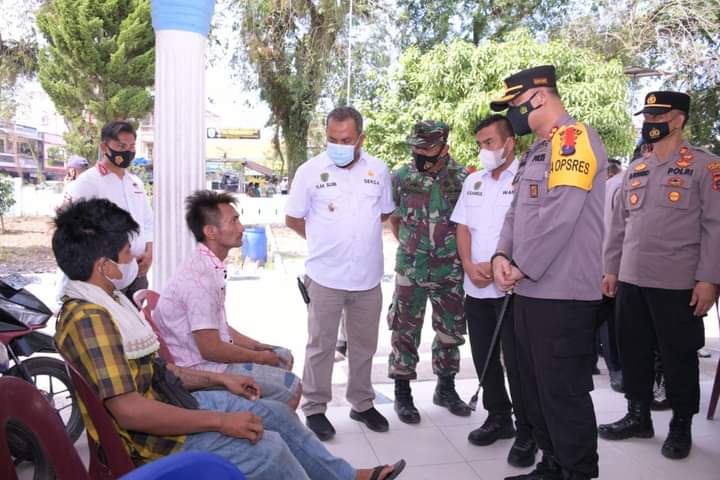 Kapolres LabuhanBatu AKBP Anhar Arlia Monitoring Pos Pam II Nataru di Wilayah Hukum Polsek Kualuh
