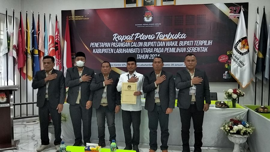 KPU Labura Gelar Pleno Penetapan Paslon Bupati dan Wakil Bupati Terpilih Pilkada 2024