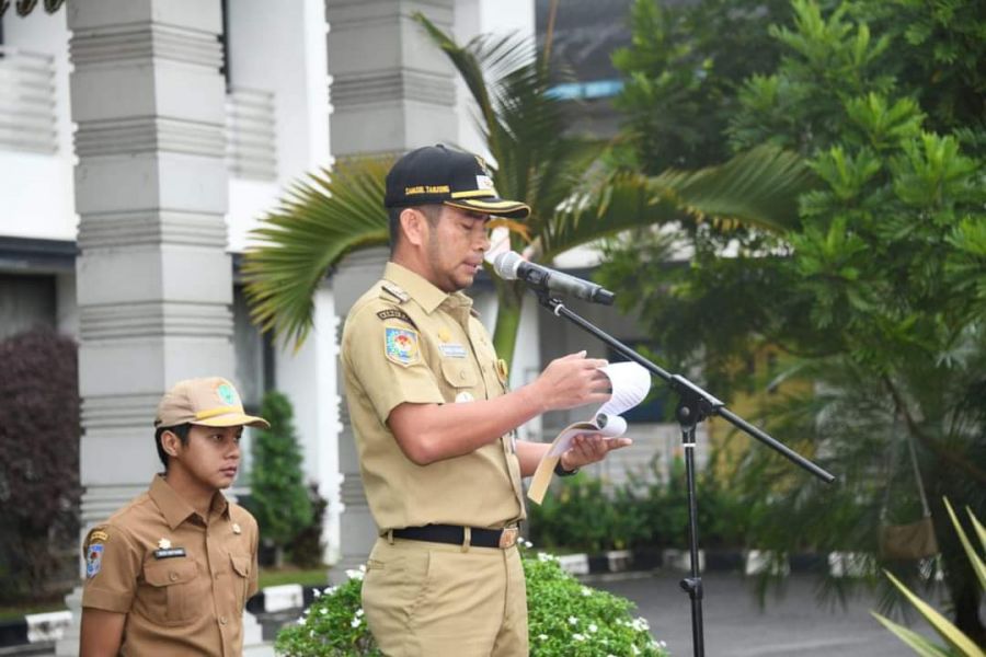 Memasuki Awal Tahun 2024, Wabup Samsul Tanjung Laksanakan Apel Perdana
