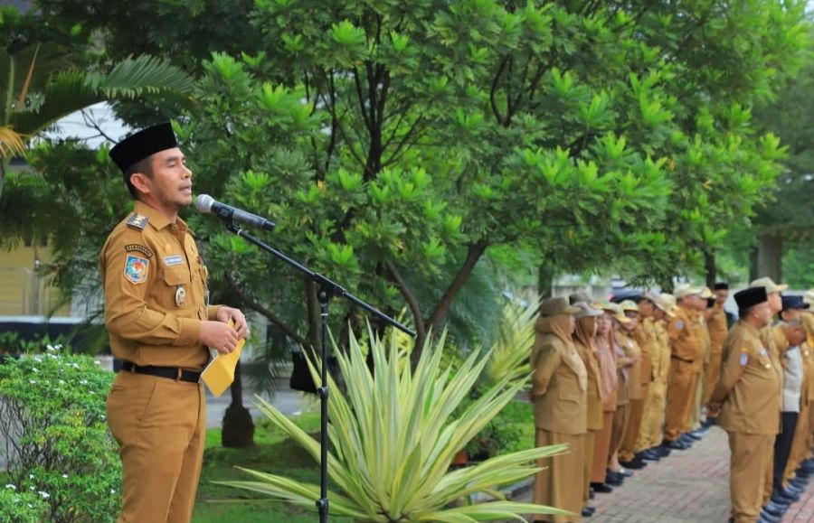 Pasca Libur Idul Fitri 1446H,  Wakil Bupati Labura Pimpin Apel Gabungan
