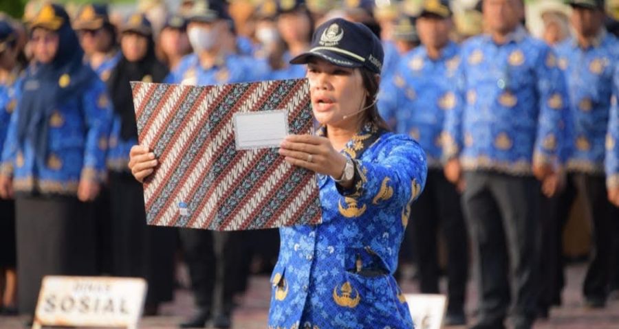 Pemkab Labura Laksanakan Upacara HKN di Halaman Kantor Bupati Labura