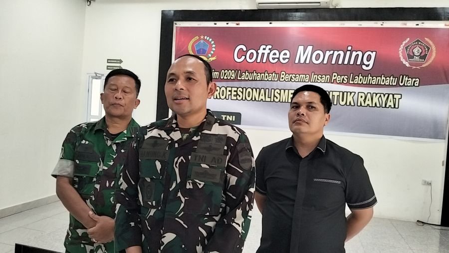 Perdana, Dandim 0209 Gelar Coffee Morning Bersama Insan Pers Labura, Perkuat Sinergi TNI dan Media