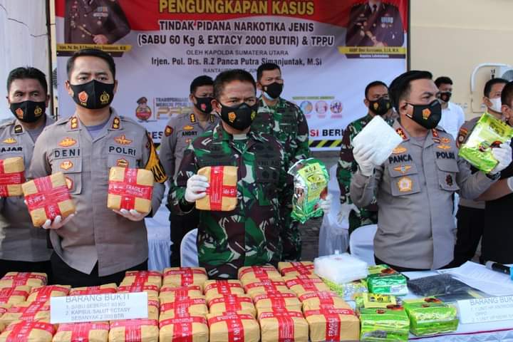 Peredaran Sabu Antar Provinsi terungkap oleh Polres Labuhan Batu, Barbut 60 Kg Sabu