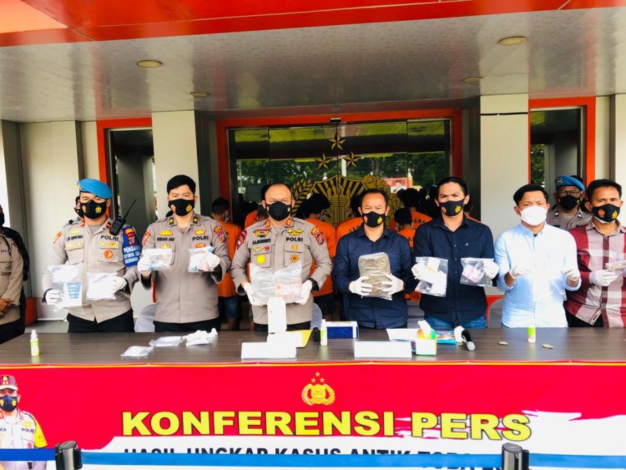 Polres Labuhanbatu Gelar Konferensi Pers Hasil Antik Toba 2022