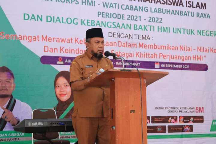 Sekda Labura Hadiri Pelantikan HMI
