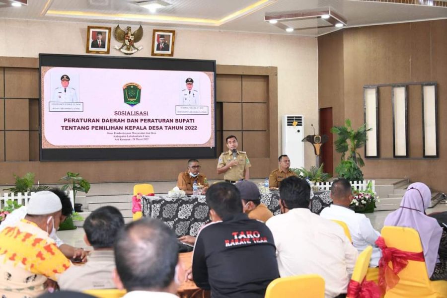 Wabup Samsul Hadiri Pembukaan Sosialisasi  Perda dan Perbup  Tentang Pemilihan Kepala Desa 2022