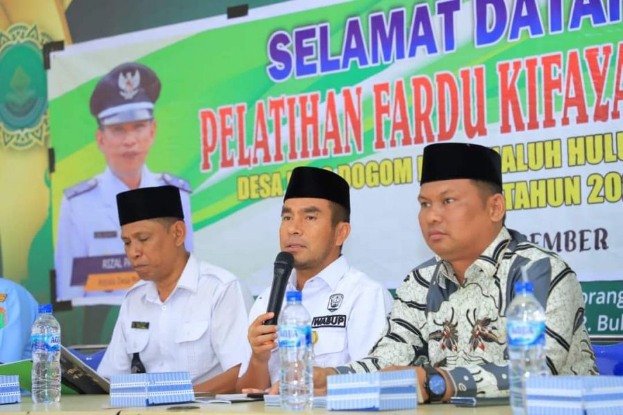Wabup Samsul Tanjung Buka Pelatihan Fardhu Kifayah se Desa Pulo Dogom