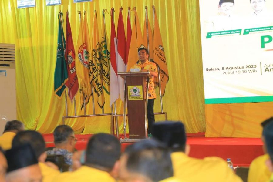 Wabup Samsul Tanjung Hadiri Pelantikan DPD Golkar Labura 