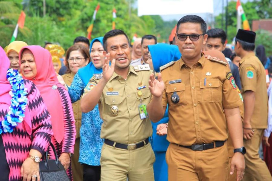 Wabup Samsul Tanjung Terima Kunjungan Tim Evaluasi TP. PKK Provsu di Desa Belongkut Kecamatan Marbau